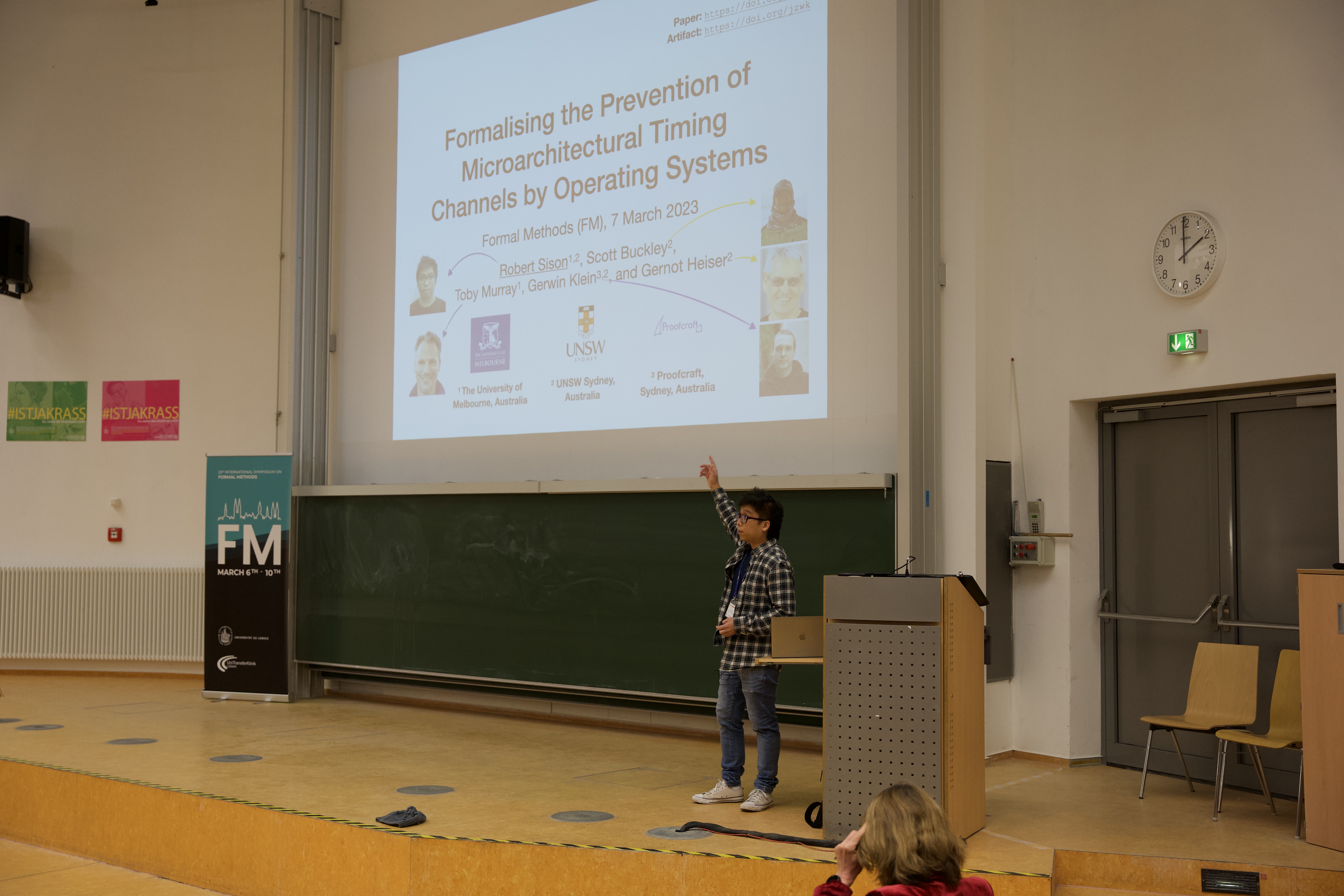 Rob Sison at the International Symposium on Formal Methods in Germany, March 2023