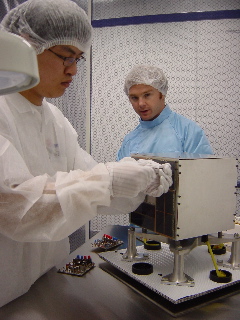 Installing computer into satellite